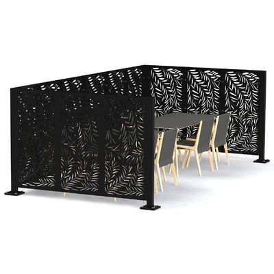 Floral Decorative Screen Room Divider 4 Panel aluminum Lightweight