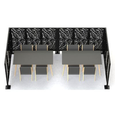 Floral Decorative Screen Room Divider 4 Panel aluminum Lightweight